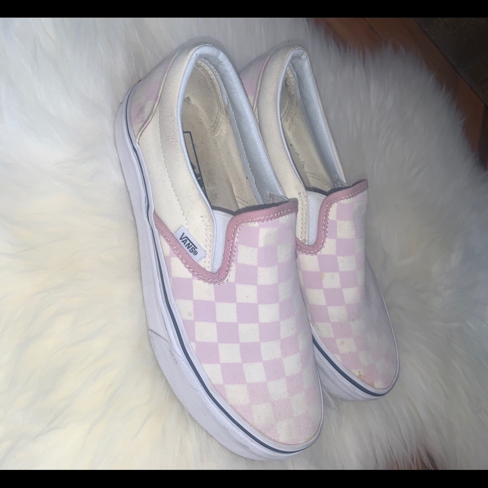 Slip on light pink vans